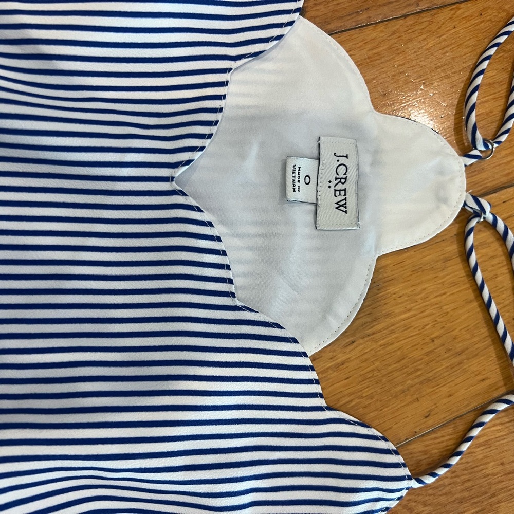 J. Crew Blue and White Striped One Piece Top